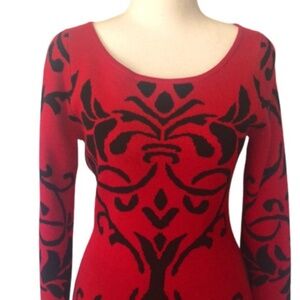 Red Body Sweater Dress Size M